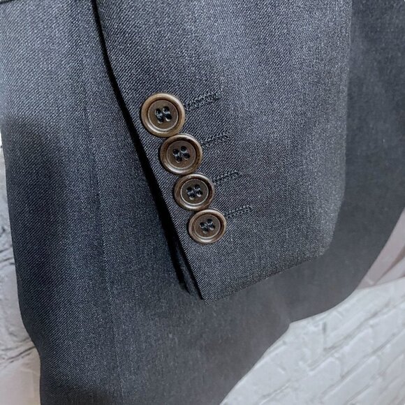 Hugo Boss Mens Blazer 40L Charcoal Light Wool Sport Jacket - Picture 5 of 11